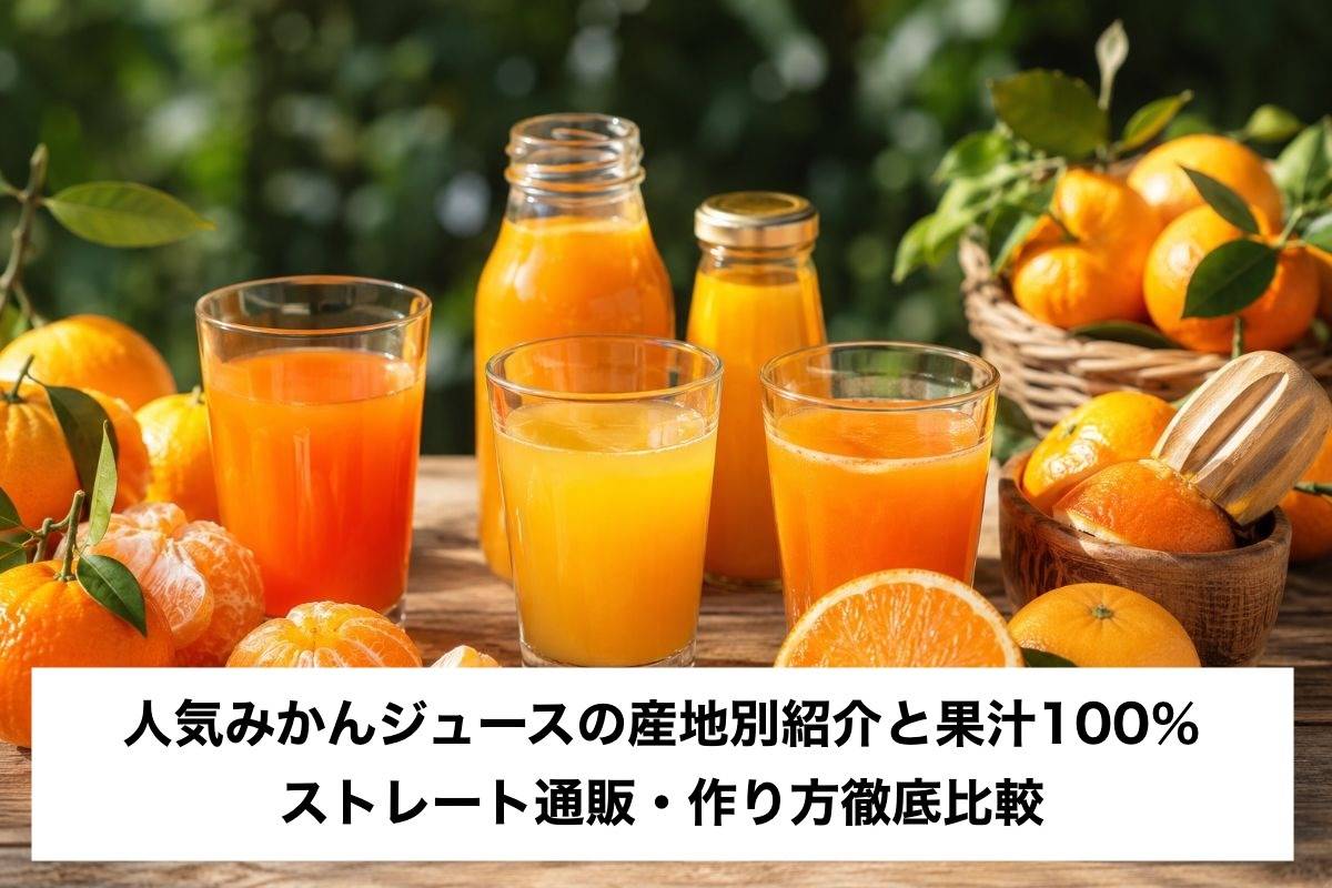 人気みかんジュースの産地別紹介と果汁100%ストレート通販・作り方徹底比較