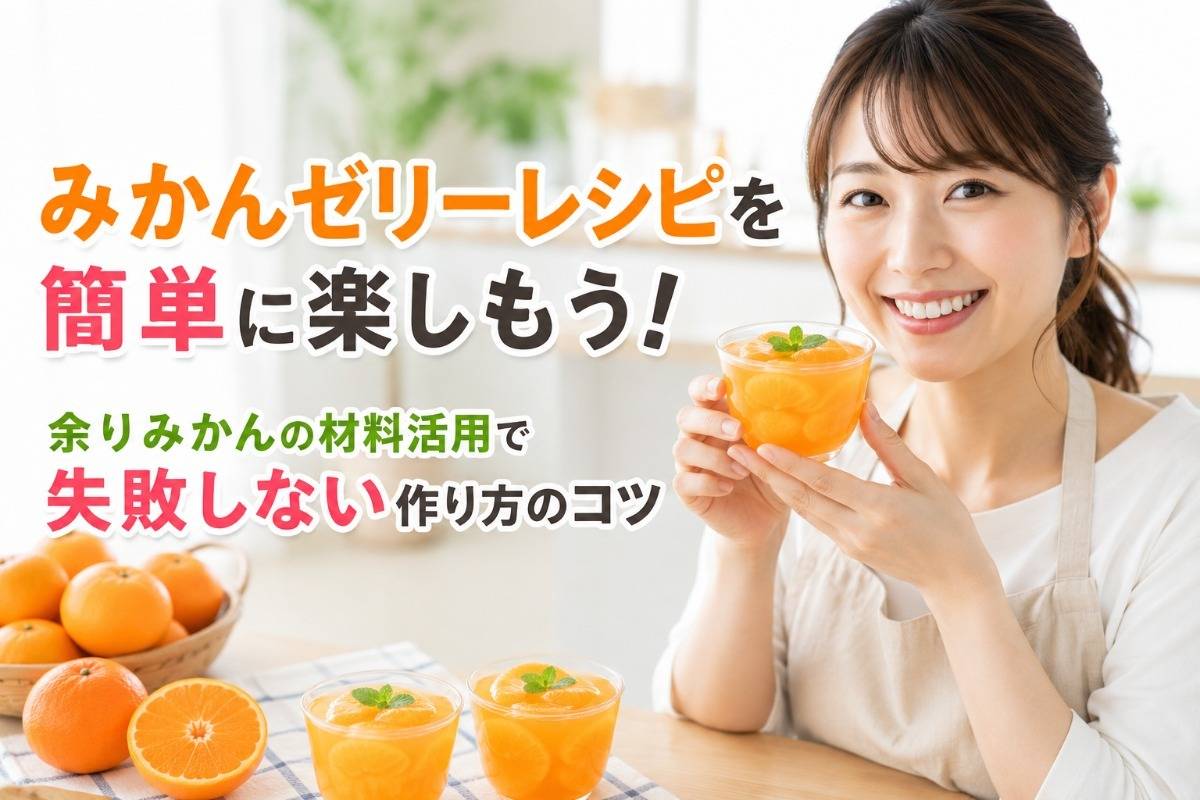 みかんゼリーレシピを簡単に楽しもう!余りみかんの材料活用で失敗しない作り方のコツ