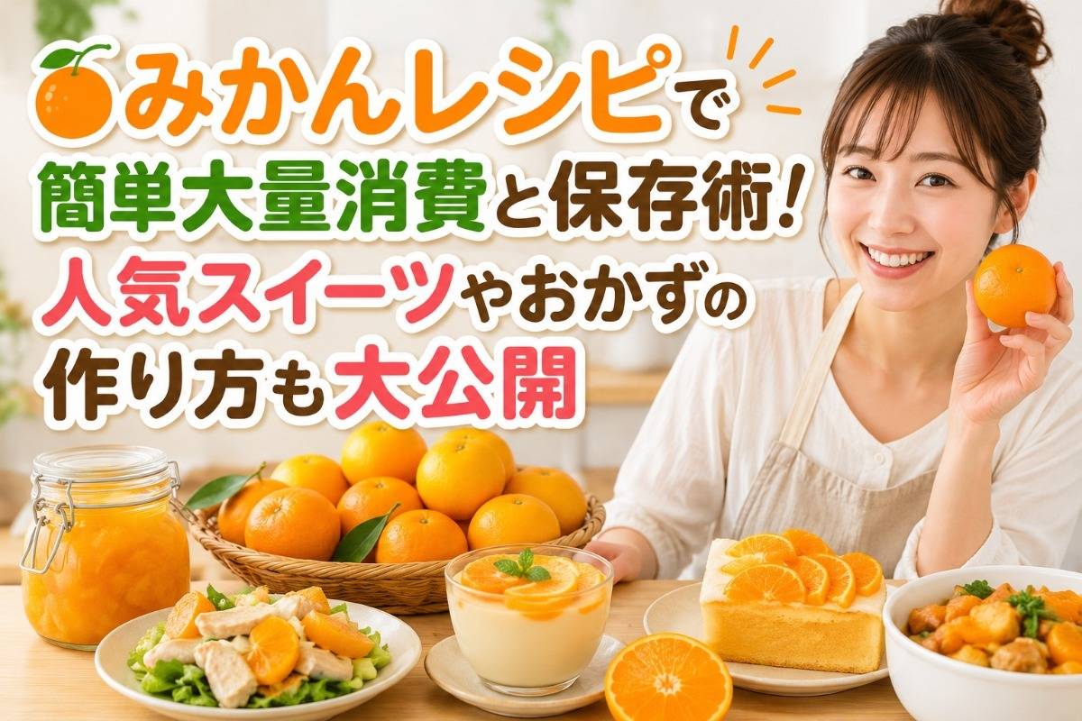 みかんレシピで簡単大量消費と保存術!人気スイーツやおかずの作り方も大公開
